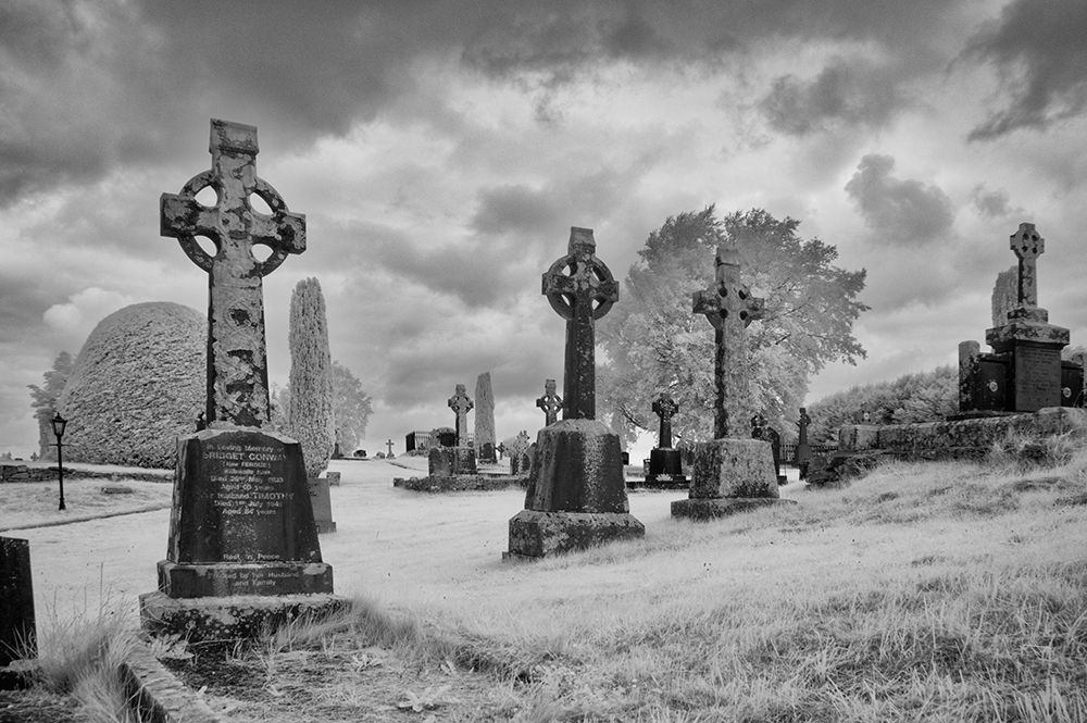 Celtic crosses-common in Ireland. County Mayo-Ireland.